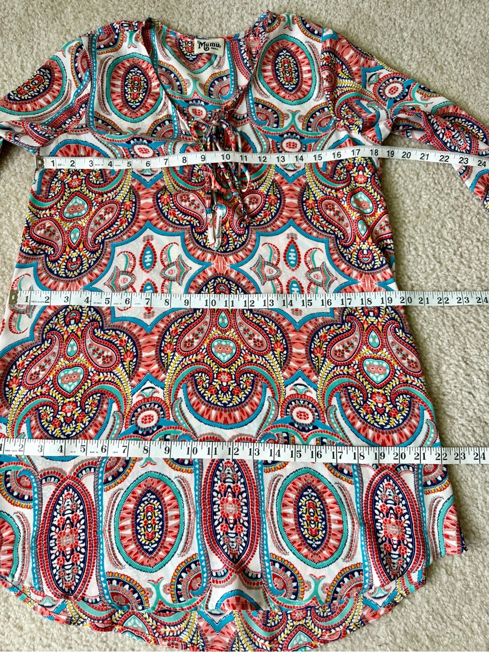 SHOW ME YOUR MUMU Lulu Paisley Tunic Cover Up Mini Dress—SZ. Small - Picture 11 of 14